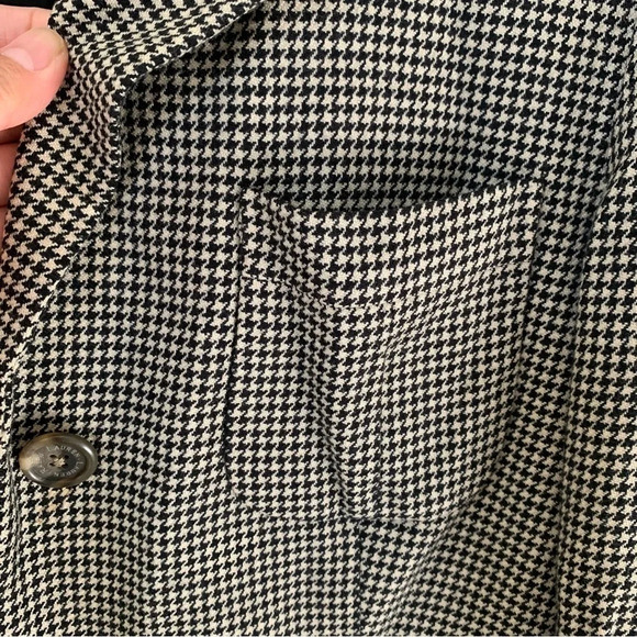 Lauren Ralph Lauren women’s houndstooth wool blazer jacket size 8 Neutral - Picture 4 of 11